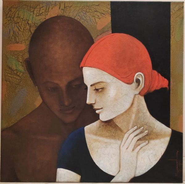 Couple by artist Asit Kumar PatnaikThis artwork depicts the relationship of a couple